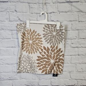 Floral Accent Pillow Cover in Brown and Gray